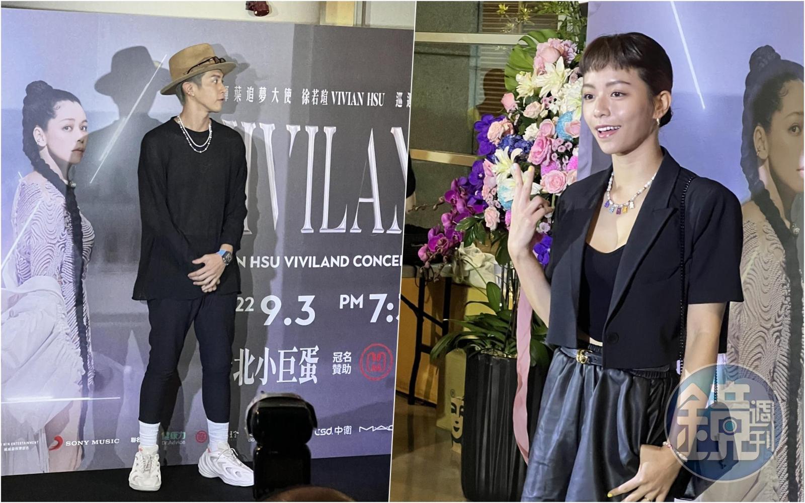柯震東與宋芸樺不用等到詹仁雄入主營業中，就在今晚合體出席徐若瑄演唱會。