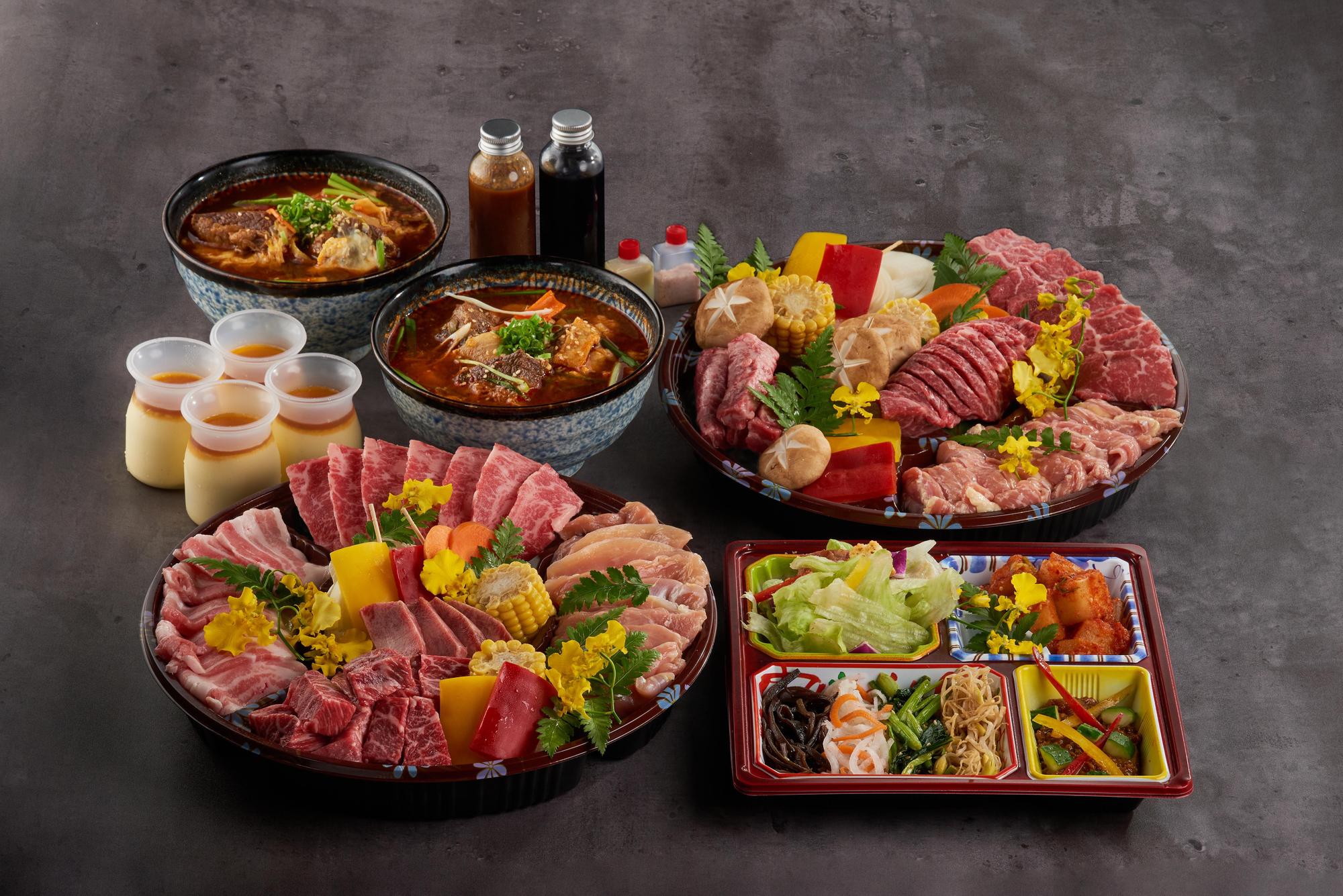 赤虎同步推出因應中秋節的外帶冷凍燒肉組「萬福牛排燒肉組」。(燒肉の名門·赤虎提供)