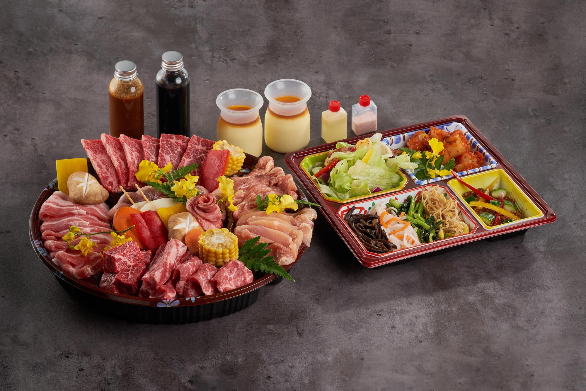 才2個人也想吃燒肉,那有什麼問題!「燒肉の名門·赤虎」也有小份量但肉類部位多樣選擇的「雙人派對燒肉組」。(燒肉の名門·赤虎提供)