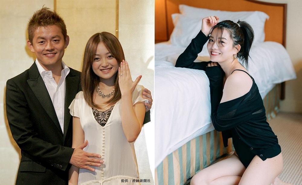 井戶田潤(左圖左)2005年與女星安達祐實(左圖右)結婚,離婚後今宣布和小19歲模特兒蜂谷晏海再婚。(左圖翻攝自產經新聞,右圖翻攝自蜂谷晏海Instagram)