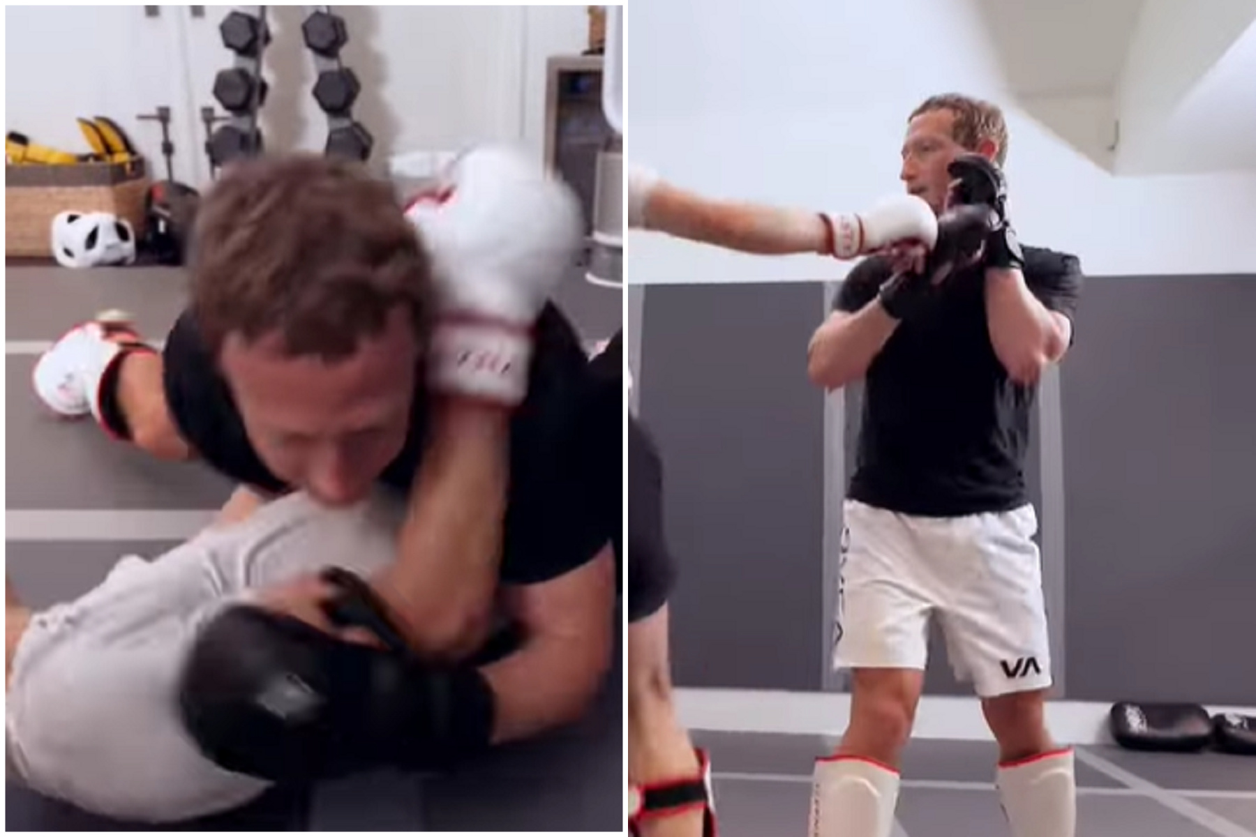 Meta臉書創辦人祖克柏有練過！挑戰格鬥對打台裔好手，驚世影片曝光。（翻自IG）