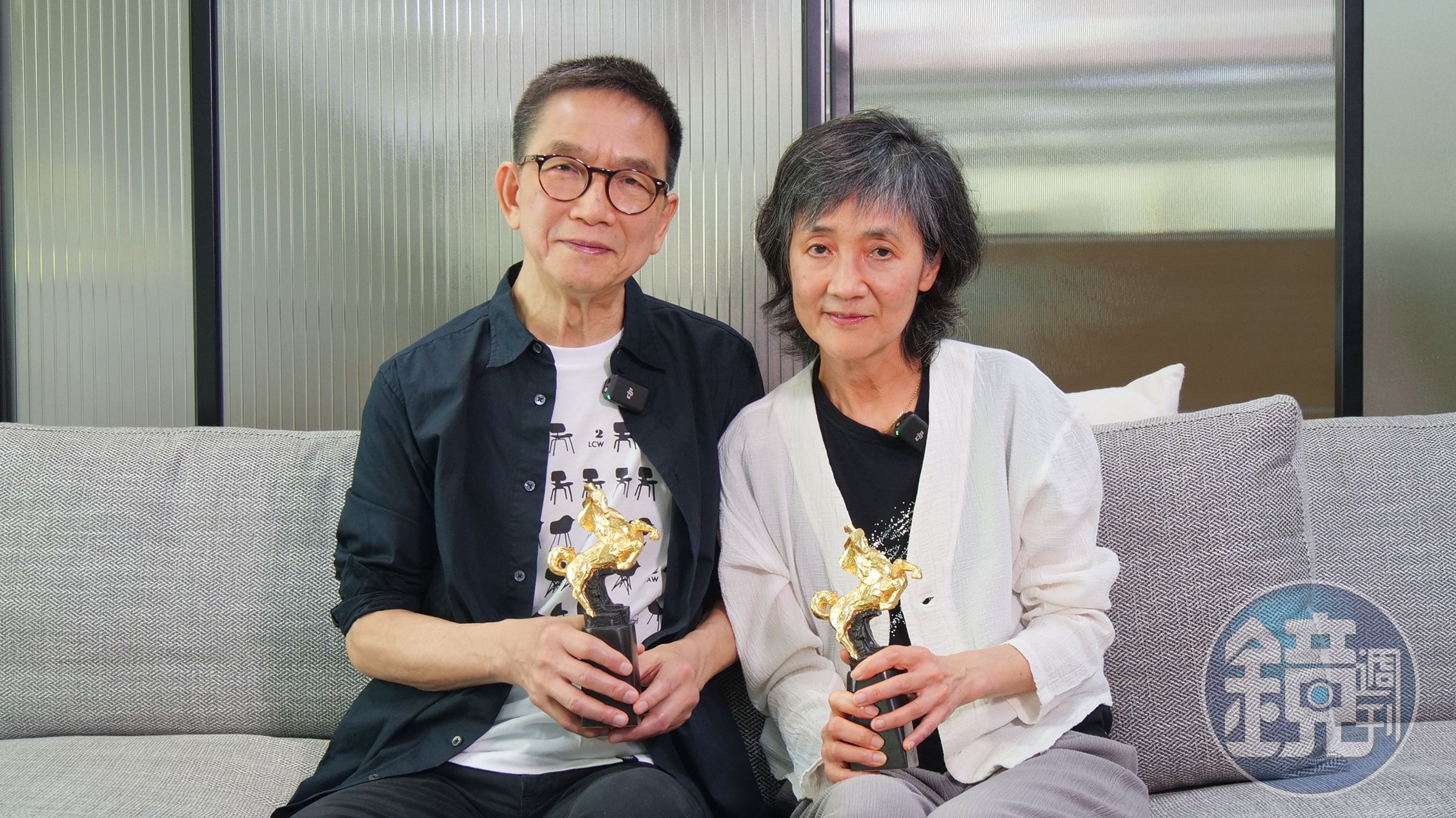 去年獲金馬獎最佳導演的羅卓瑤與夫婿方令正抵台參加今年金馬盛會，今（5）日特別拜會金馬執委會。（金馬執委會提供）