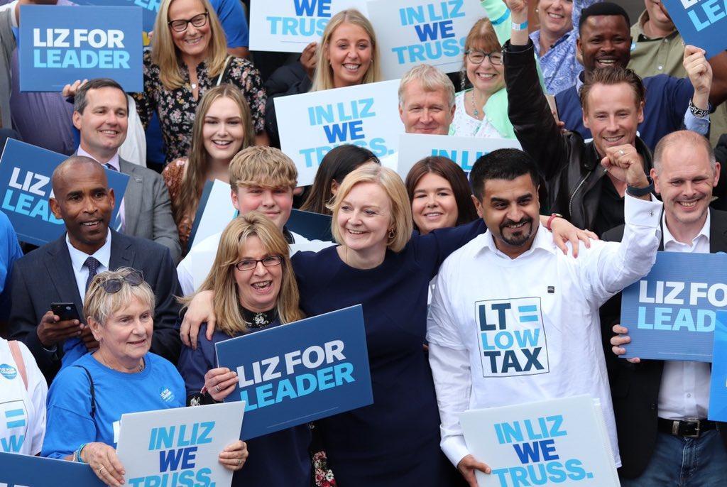 外交大臣特拉斯(Liz Truss)贏得黨魁大位。(翻攝Liz Truss推特)