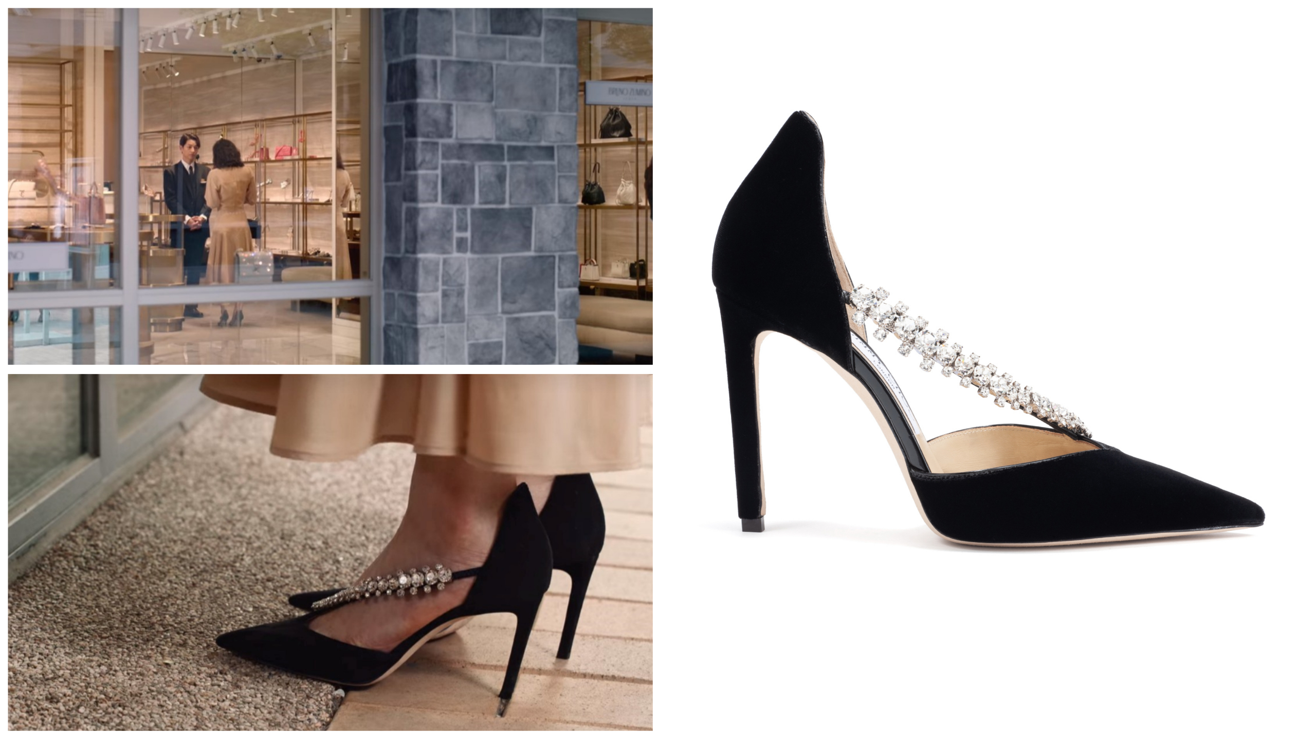 金高銀於《小女子》劇中穿著JIMMY CHOO限量BEE鞋款。NT$34,800（藍鐘提供）