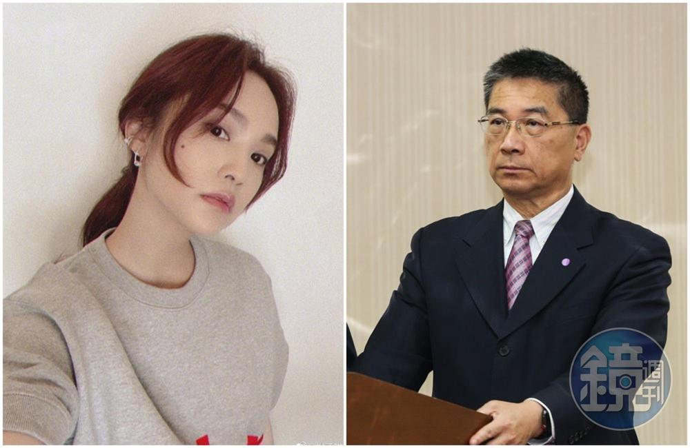 內政部長徐國勇(右圖)力挺內政部小編酸楊丞琳(左圖)「笑死」。(本刊資料照/翻攝楊丞琳微博)