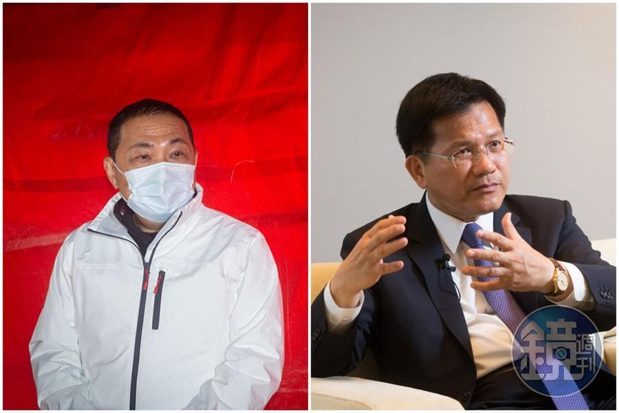 林佳龍(右圖)批評侯友宜(左圖)既然有意參選2024總統大選,就不該繼續挑戰連任新北市長。(本刊資料照)