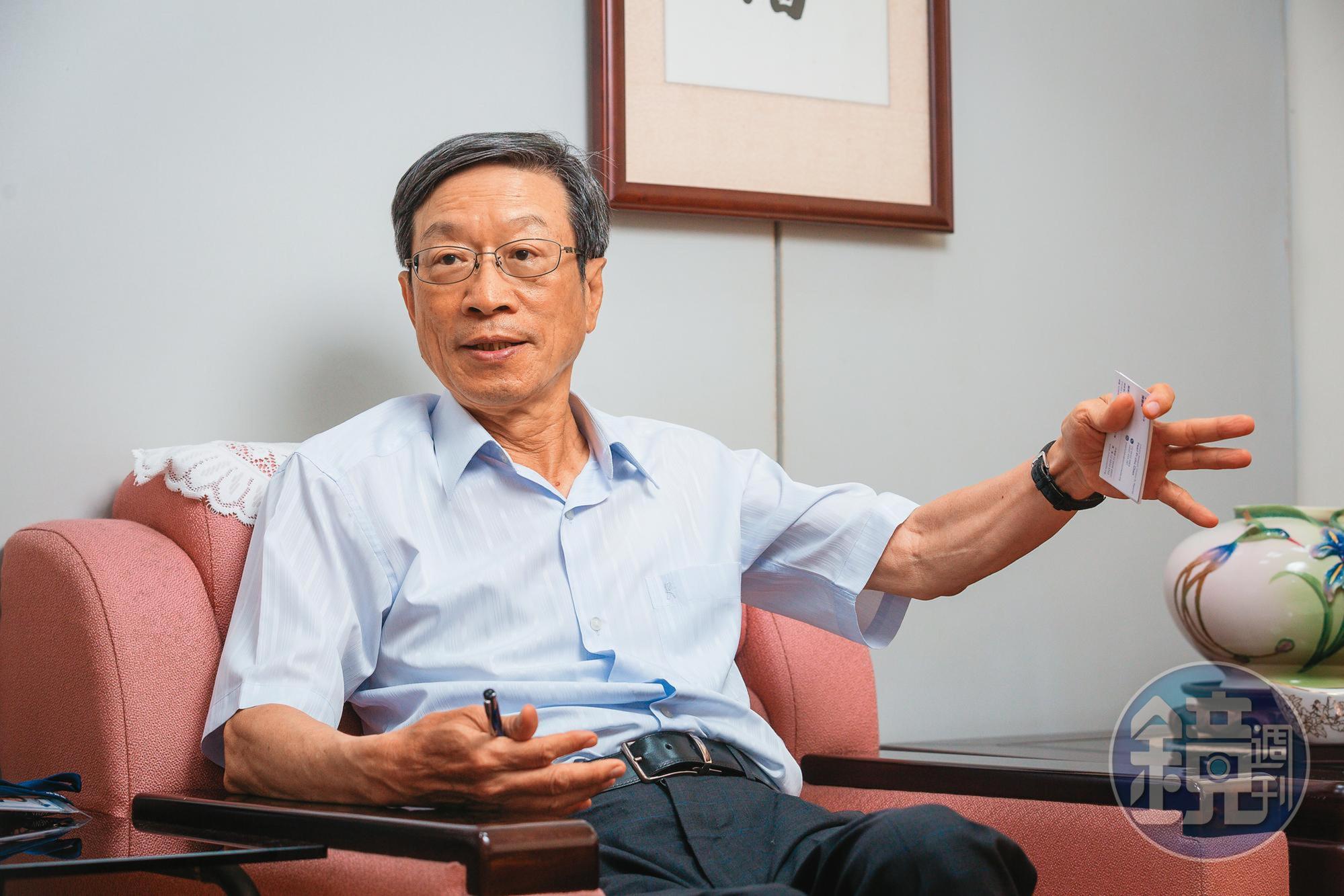 美琪瑪與日商戶田合作，間接打入特斯拉應鏈，將運用過去氧化觸媒回收經驗，卡位電池材料回收市場。圖為美琪瑪董事長嚴隆財。