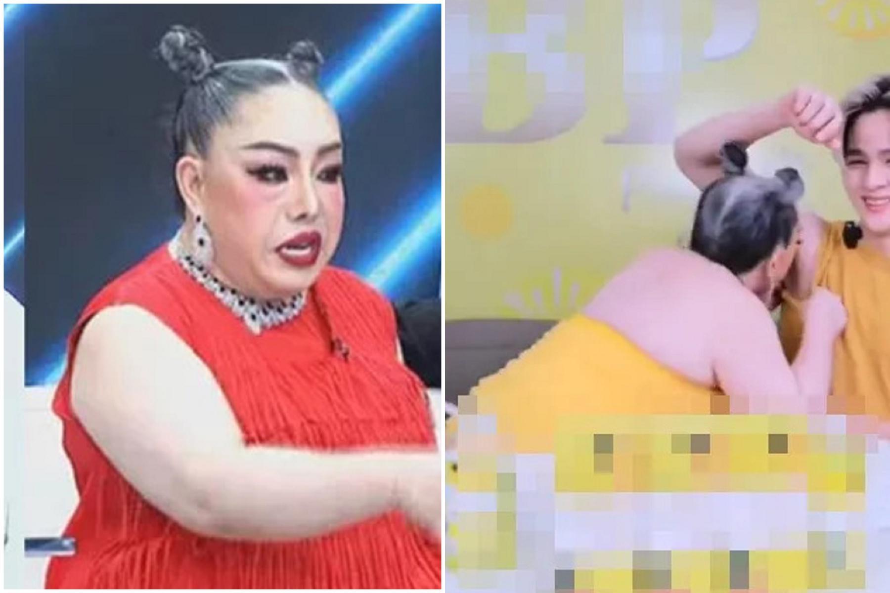 富婆「吸精14夫」不滿足！男偶像直播慘被她亂摸聞腋下，崩潰休養。（翻自《Sanook》）