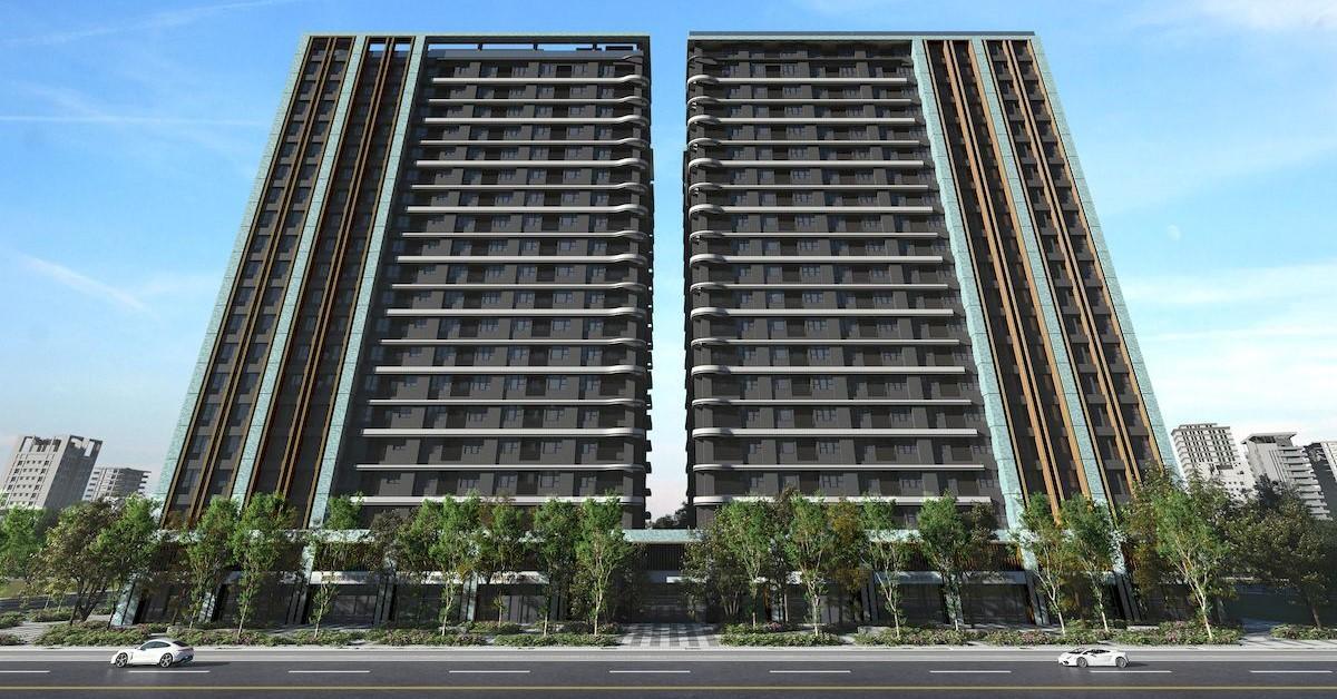興富發建設在高鐵桃園站前推出總銷150億的大案—「站前新鋭」,一開案就反應熱烈! (興富發建設提供)