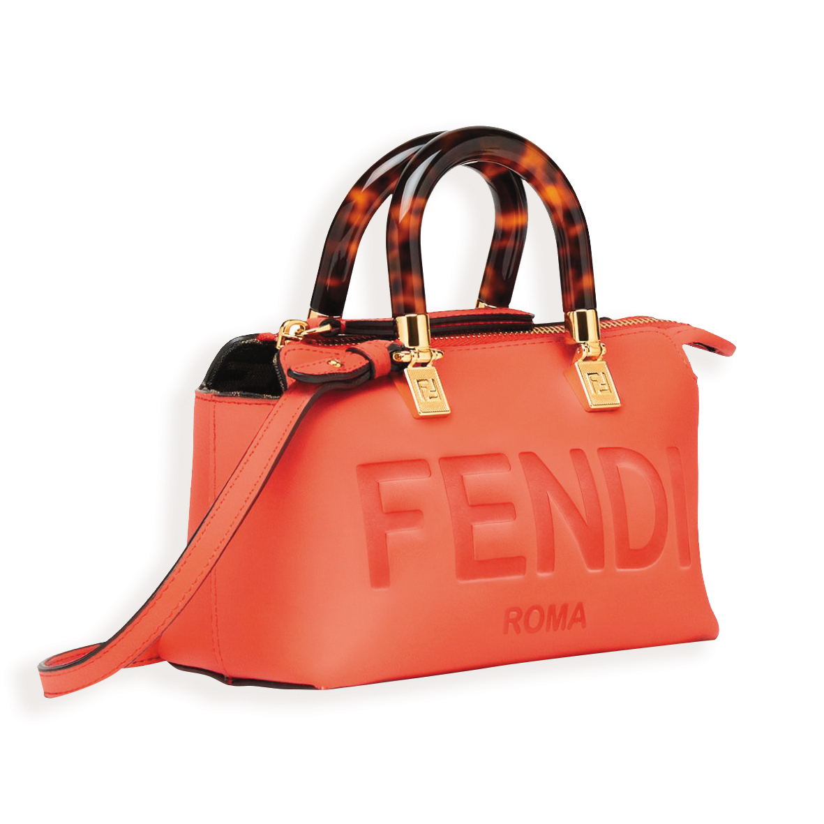 罌粟紅光面小牛皮Mini By The Way，NT$52,000。（FENDI提供）
