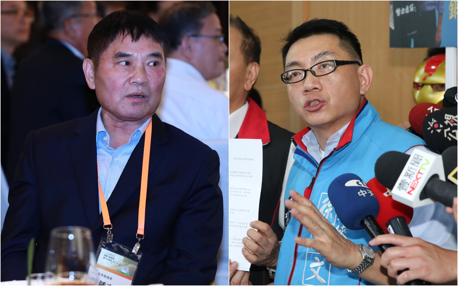 鍾東錦（左）、徐正文（右）違反黨紀堅持參選，今遭國民黨考紀會決議開除黨籍。（本刊資料照）