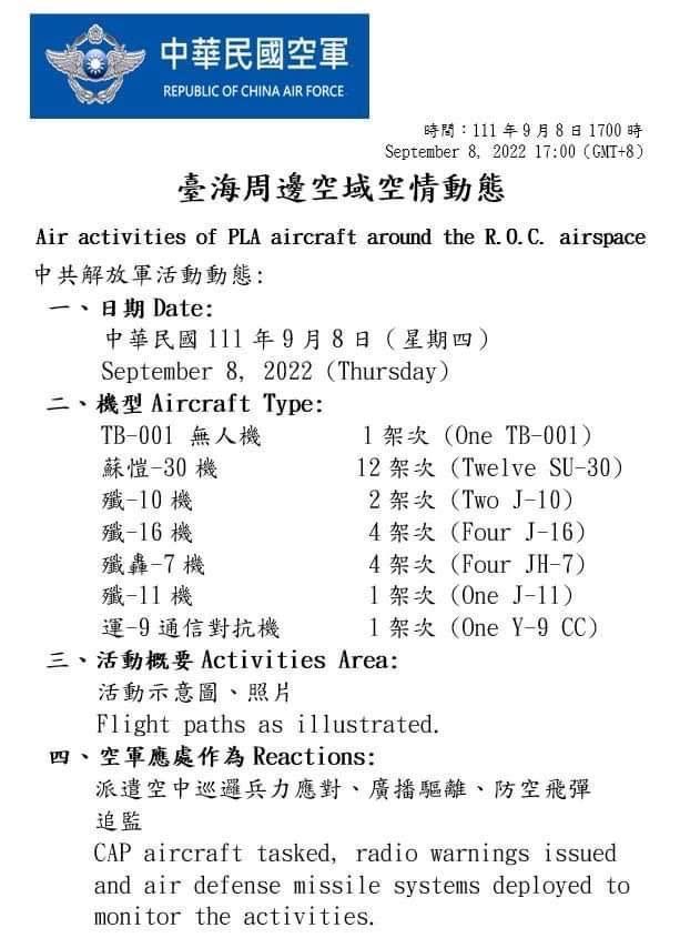 國防部表示,另有共艦7艘次,持續在台海周邊海空域執行聯合戰備警巡。(國防部提供)