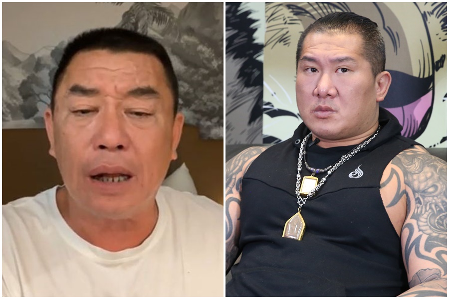 廖老大（左）開直播除了還原當時「歧視懷孕女員工」一事，也向館長（右）道歉。（左圖翻攝自賽車教父-廖老大臉書，右圖本刊資料照）