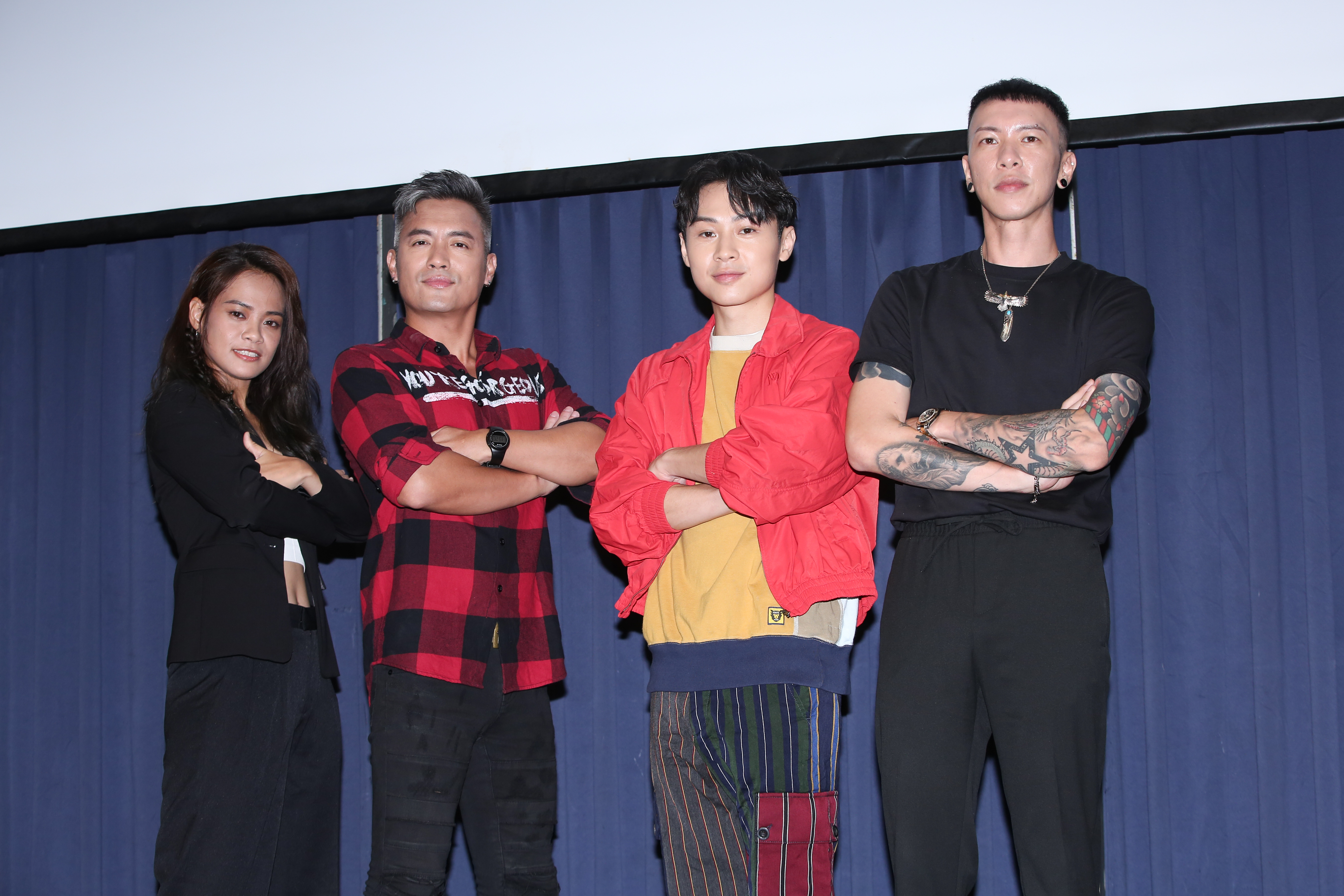 范逸臣、小春、顏佑庭、吱吱今天（12日）下午出席《全明星線上互動星光音樂會》售票記者會。