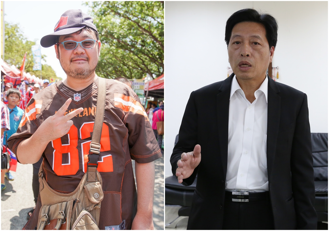 四叉貓（左）今po出「道歉啟事」，指他誤會鄭寶清（右）買網軍，並加碼爆料「全部都是鄭寶清老婆負責弄的，好一個賢內助阿！」（翻攝自四叉貓臉書／本刊資料照）