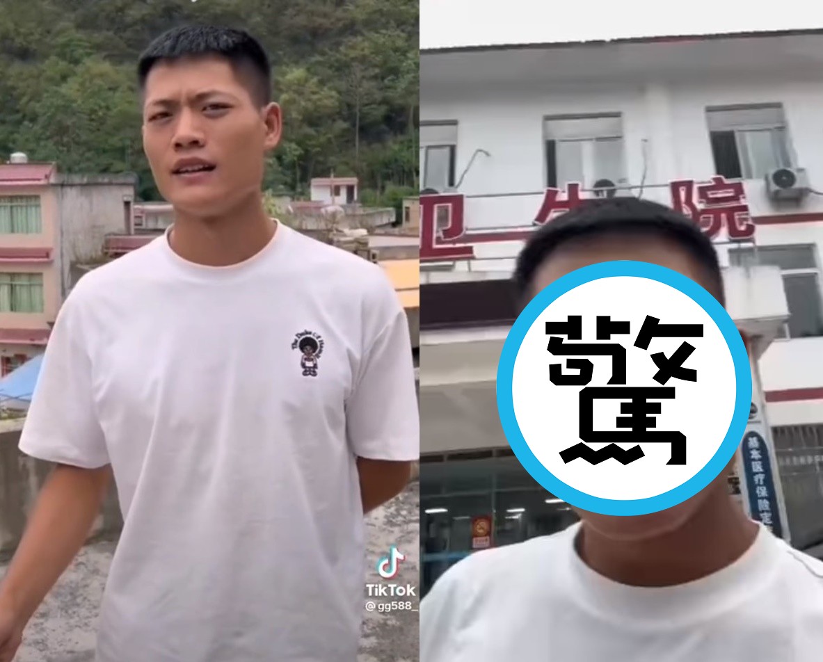 中國一名網紅為求關注,竟表演生吃虎頭蜂。(翻攝自抖音)