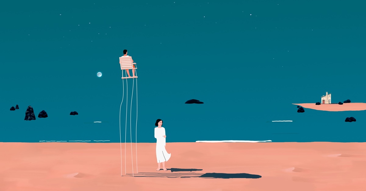 吳德淳導演新作《當鯨魚游上沙灘》，運用色彩對比讓畫面呈現出強烈卻和諧的氛圍。