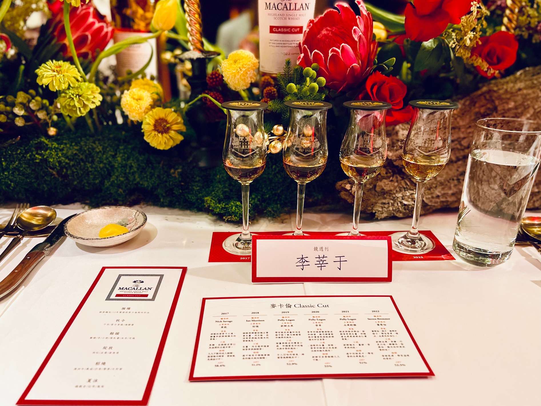 發佈會當天品飲2017、2018、2021、2022四款Classic Cut。