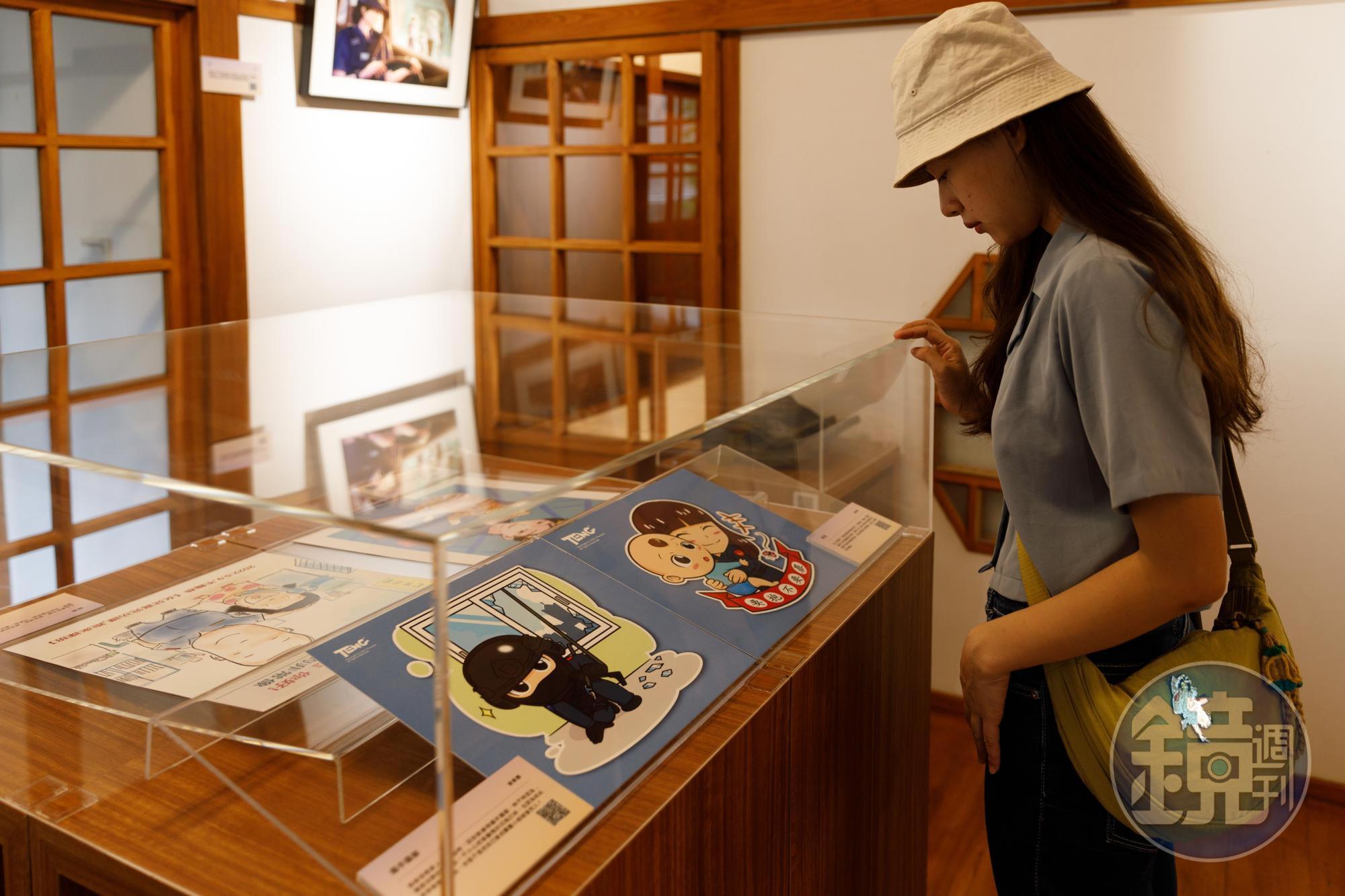 由新竹市警察局主辦的第4屆全國波麗士插畫聯展，特意選在下竹町展出。