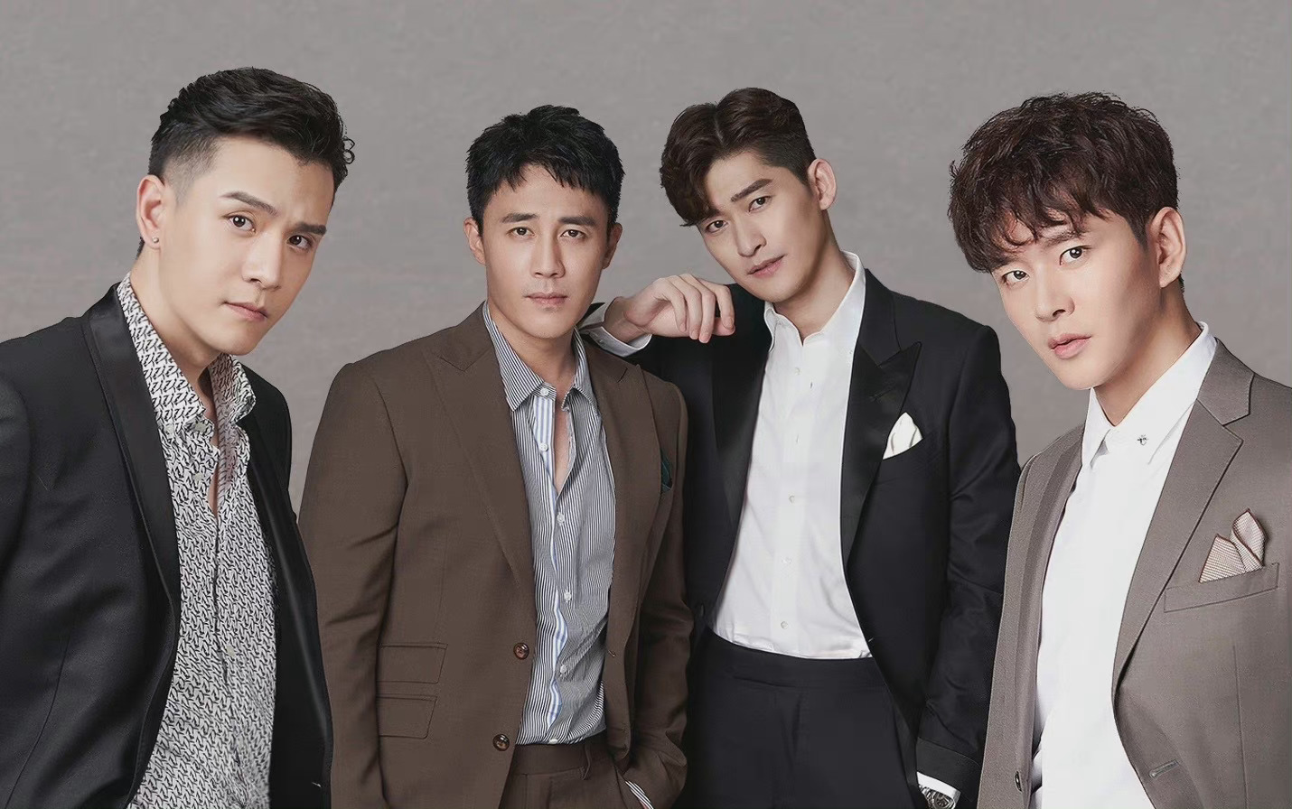 中國男星張翰（右二）新劇《東八區的先生們》播出後負評不斷。（翻攝微博）