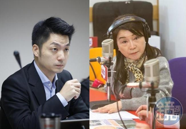 周玉蔻(右)今臉書要蔣孝嚴管好「不長進、沒出息的兒子」蔣萬安(左),不要再胡亂攀扯,否則將會爆出大八卦。