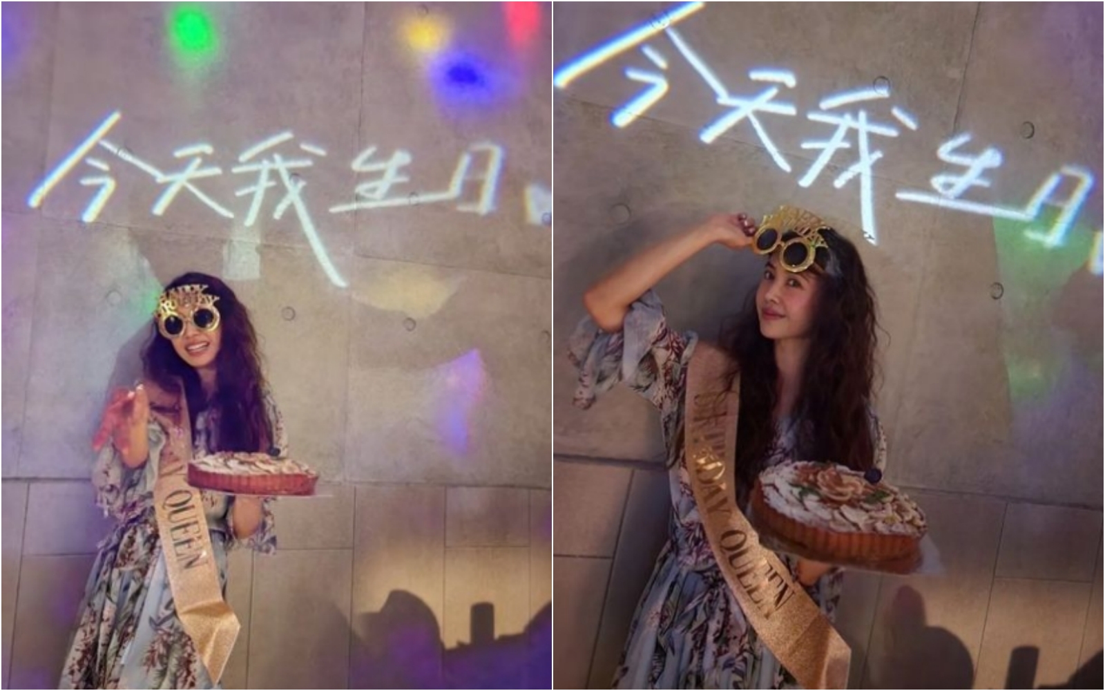 今日是蔡依林42歲生日，從昨晚蔡依林開始透過個人社群「暖壽」曬出慶生照。（翻攝蔡依林IG）