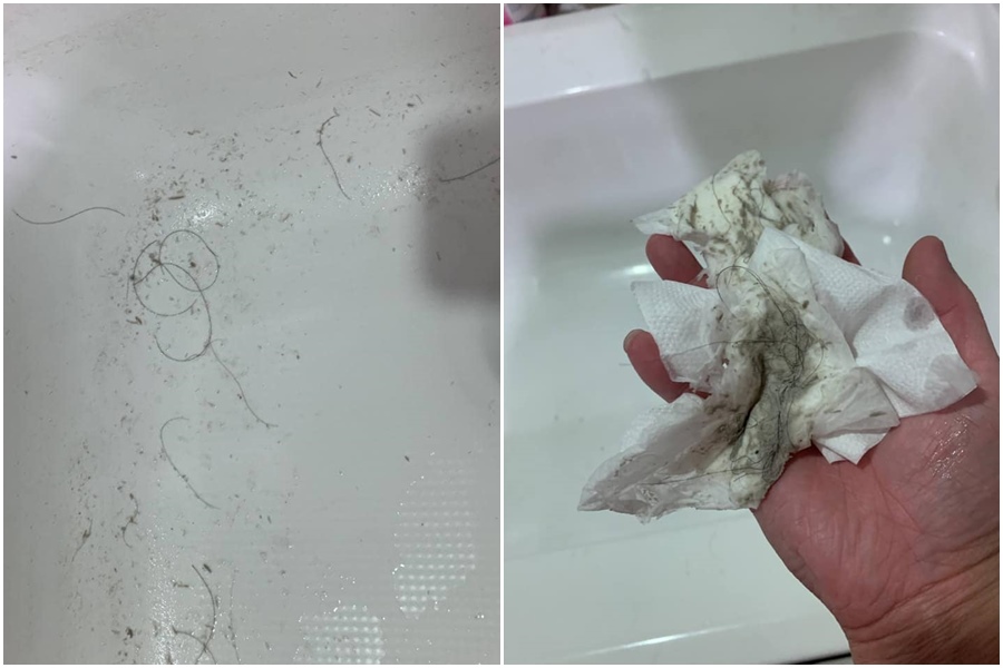 一名人妻抱怨老公「超過1個月不洗澡」，還拿衛生紙擦汙垢給她看。（翻攝自匿名2公社）