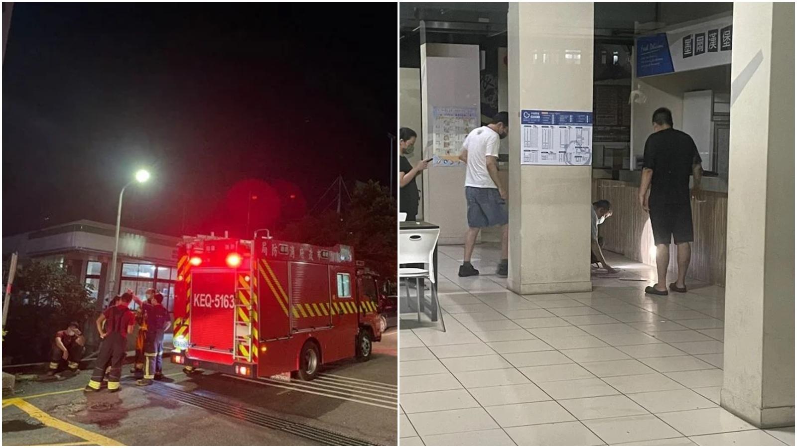 發生氣爆後，警消很快到場。（翻攝自Dcard）