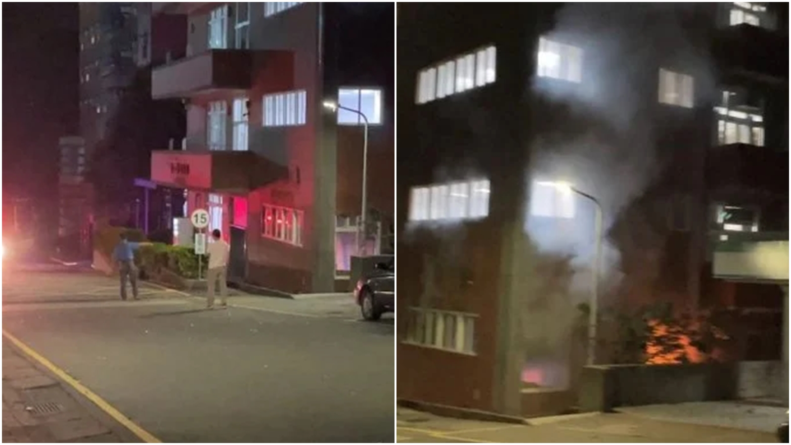 銘傳大學桃園龜山校區深夜發生氣爆，1名學生逃跑中因不明原因受傷。（翻攝自Dcard）