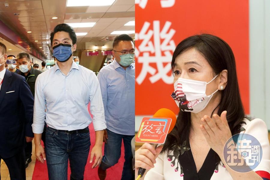 周玉蔻(右)近日槓上蔣萬安(左),如今事件進展到蔣家後代蔣元贊欲和蔣萬安進行DNA比對。(本刊資料照)