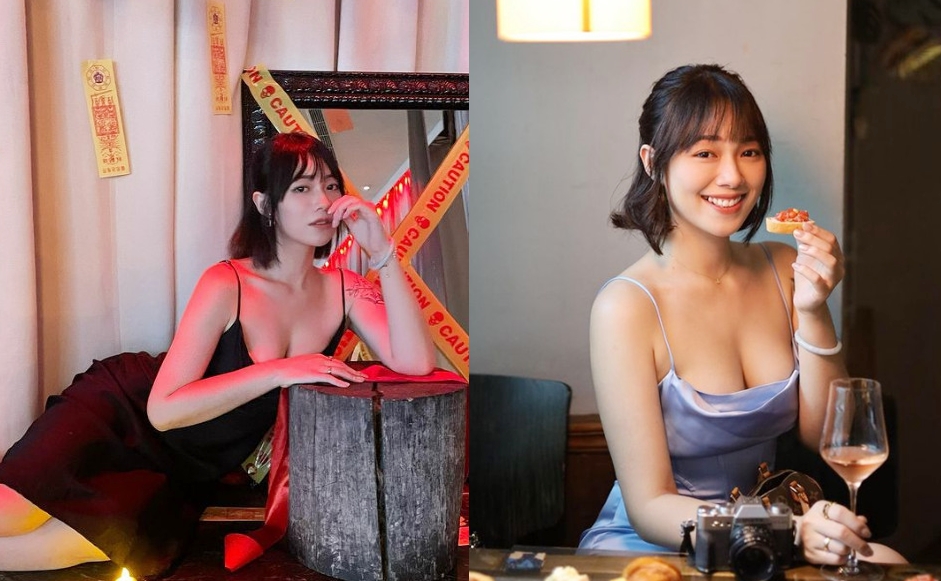 網友在PTT發文表示，妹妹出席女鬼橋開魂錄遊戲宣傳登上新聞版面，並加碼生活照吸引網友注目。（翻攝IG @bbnnmnnbb）