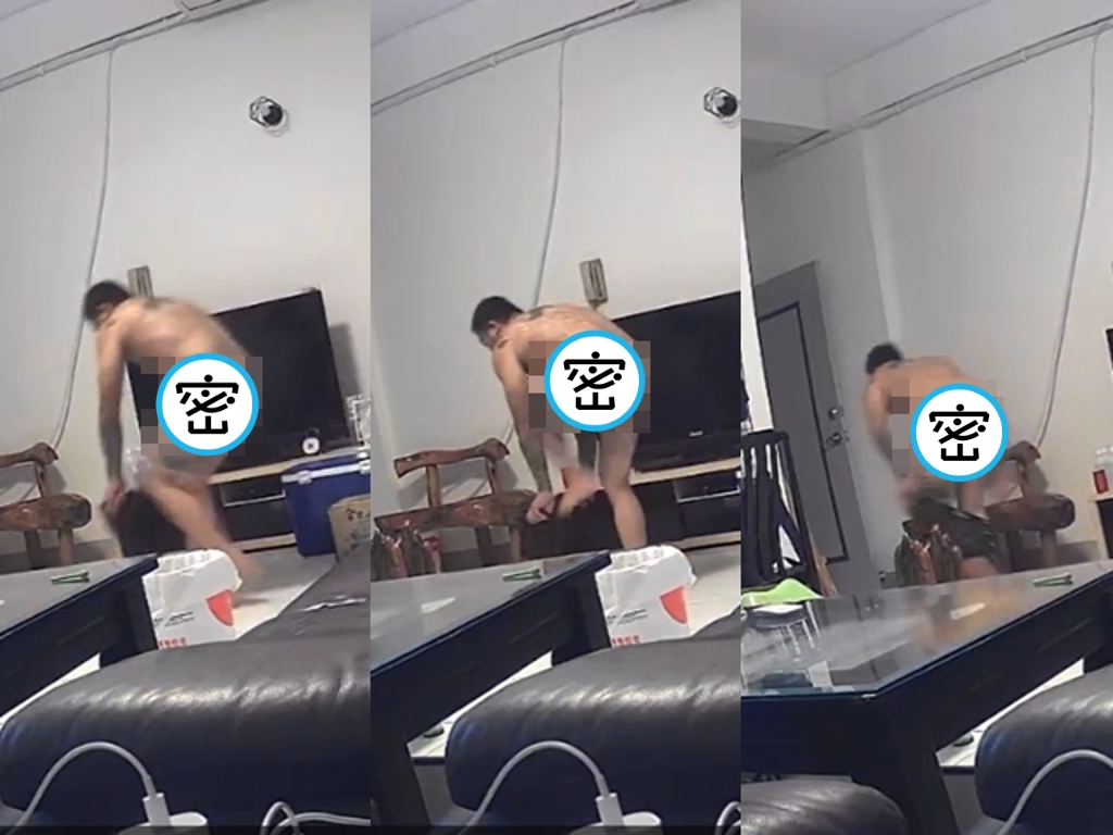 洗澡時遇到地震，人夫只好「邊跑邊穿內褲」 。（翻攝自爆料公社公開板）