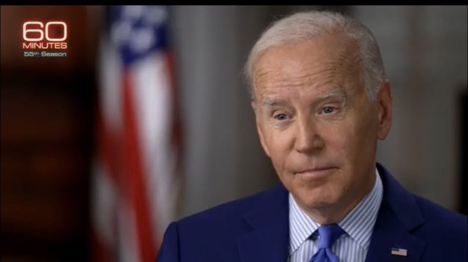 拜登明確Yes「防衛台灣」！他稱若中國武力犯台「美軍會出兵保衛」。（翻自CBS畫面）