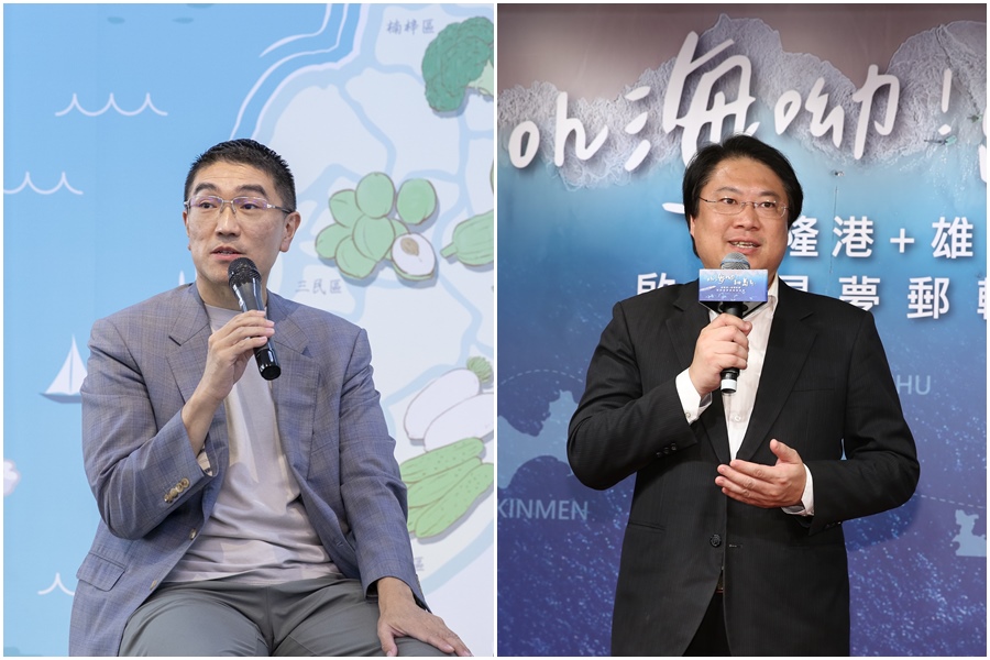 基隆市長林右昌（右圖）提5大論點，說明他認為謝國樑（左圖）免費送5萬部Gogoro政見一定會跳票的原因。（本刊資料照）