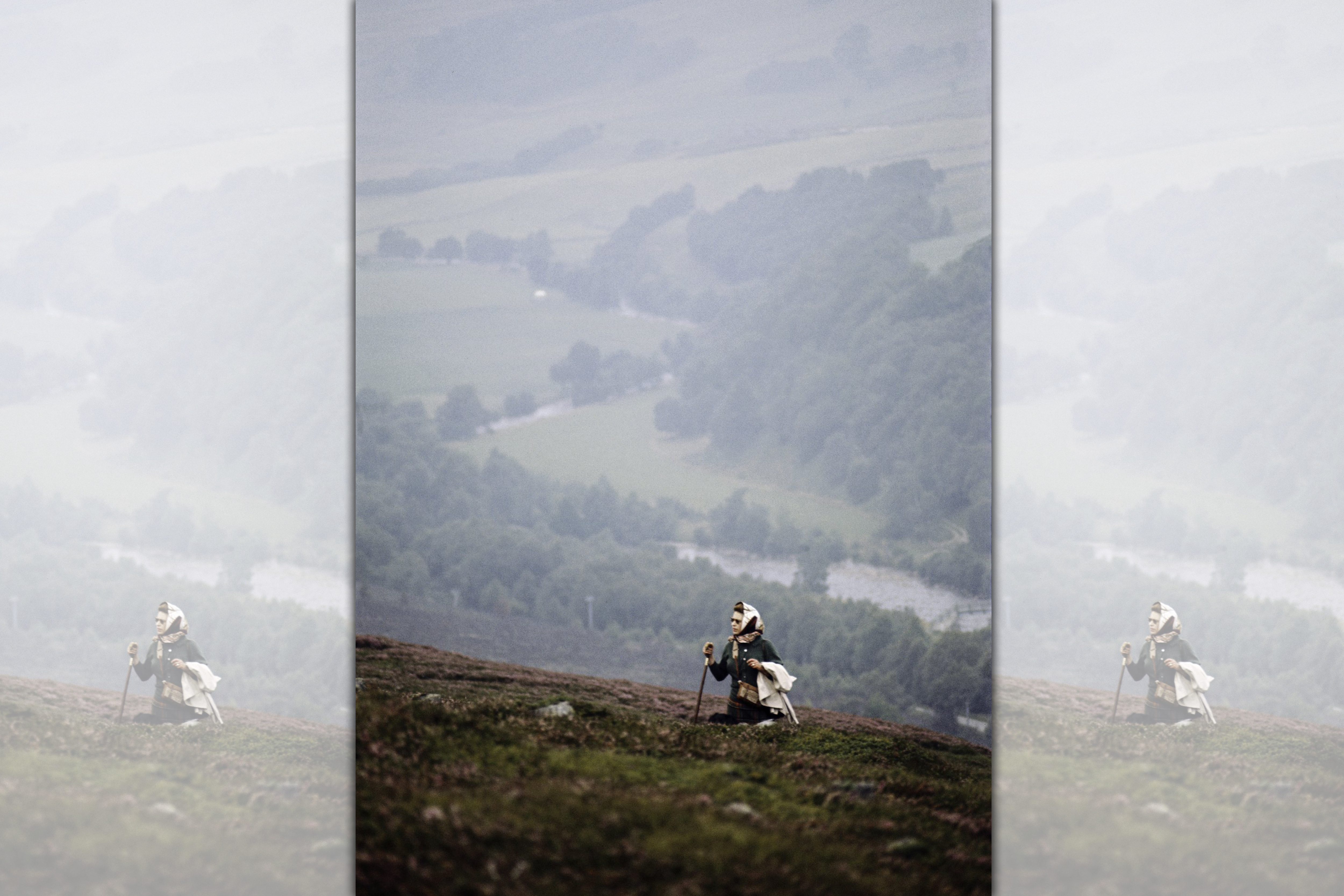 英國王室發布一張「女王遠行照」，惹哭世人。（翻攝自推特@RoyalFamily）