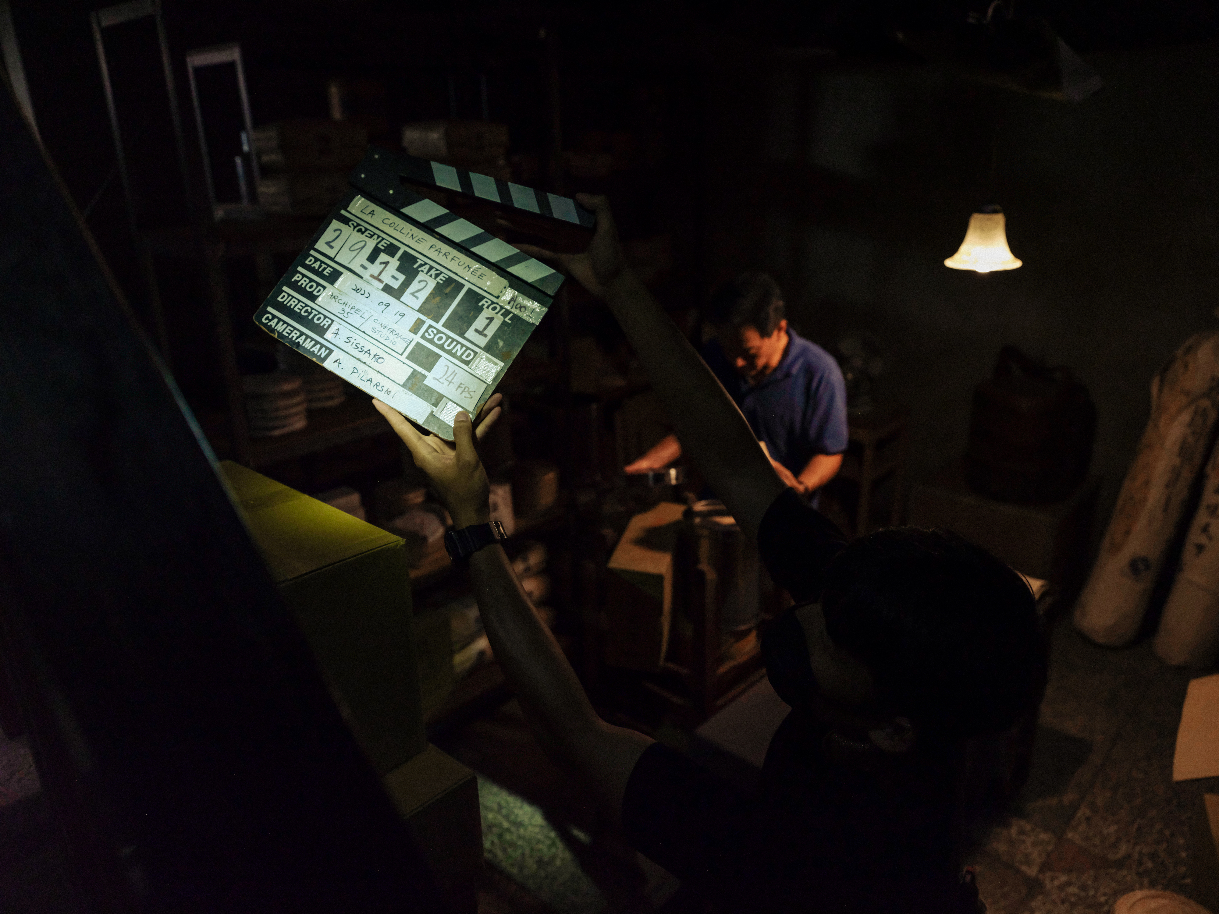 凱撒獎導演席沙克來台拍攝跨國製作《芳香嶺》,昨在高雄開鏡。 (高雄電影節提供)