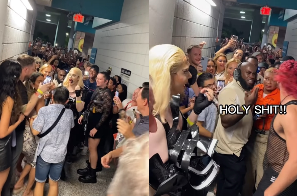 一名變裝皇后打扮成女神卡卡的樣子現身演場會，竟連保全也認錯人！（翻攝自Instagram @penelopyjean）