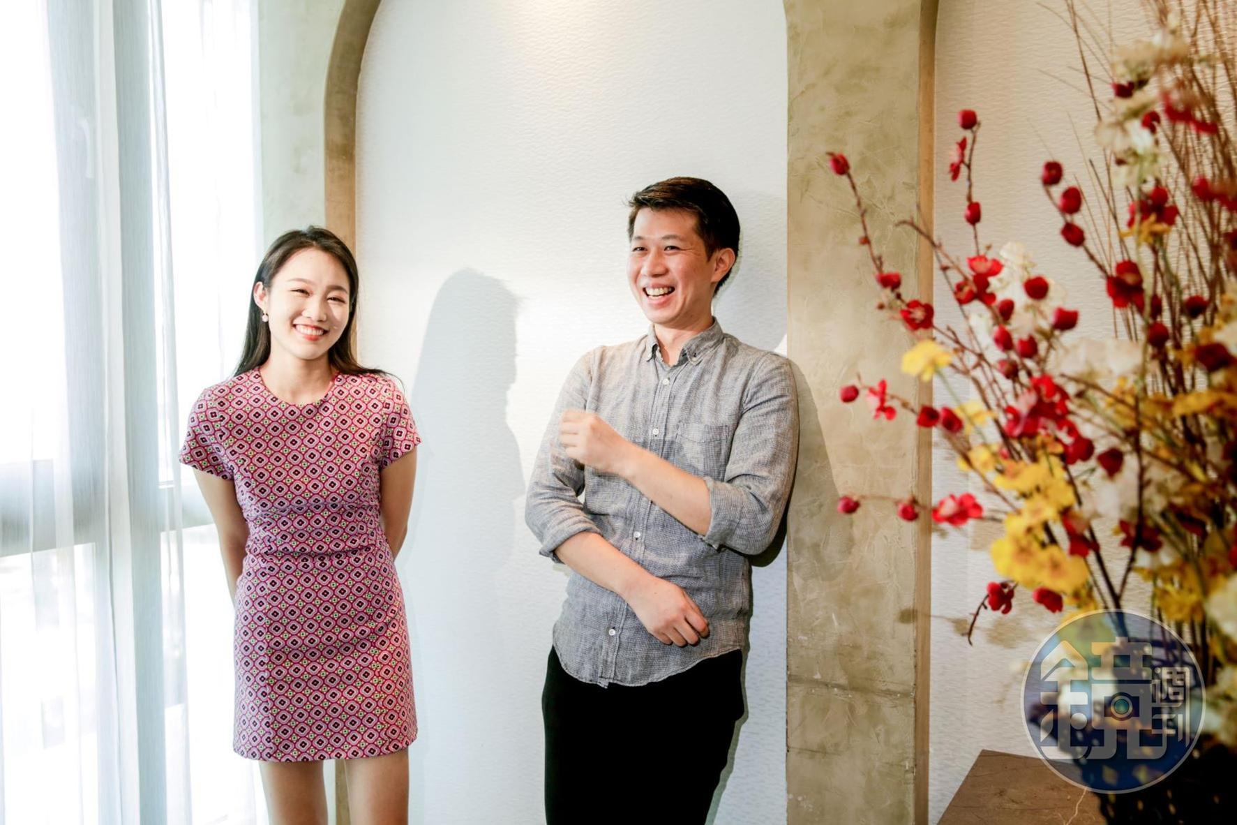 從小學芭蕾舞的郭蓉安（左），2013年因波修瓦芭蕾舞學院來台甄選而結識導演楊偉新（右），後者花9年完成紀錄片《舞徑》。