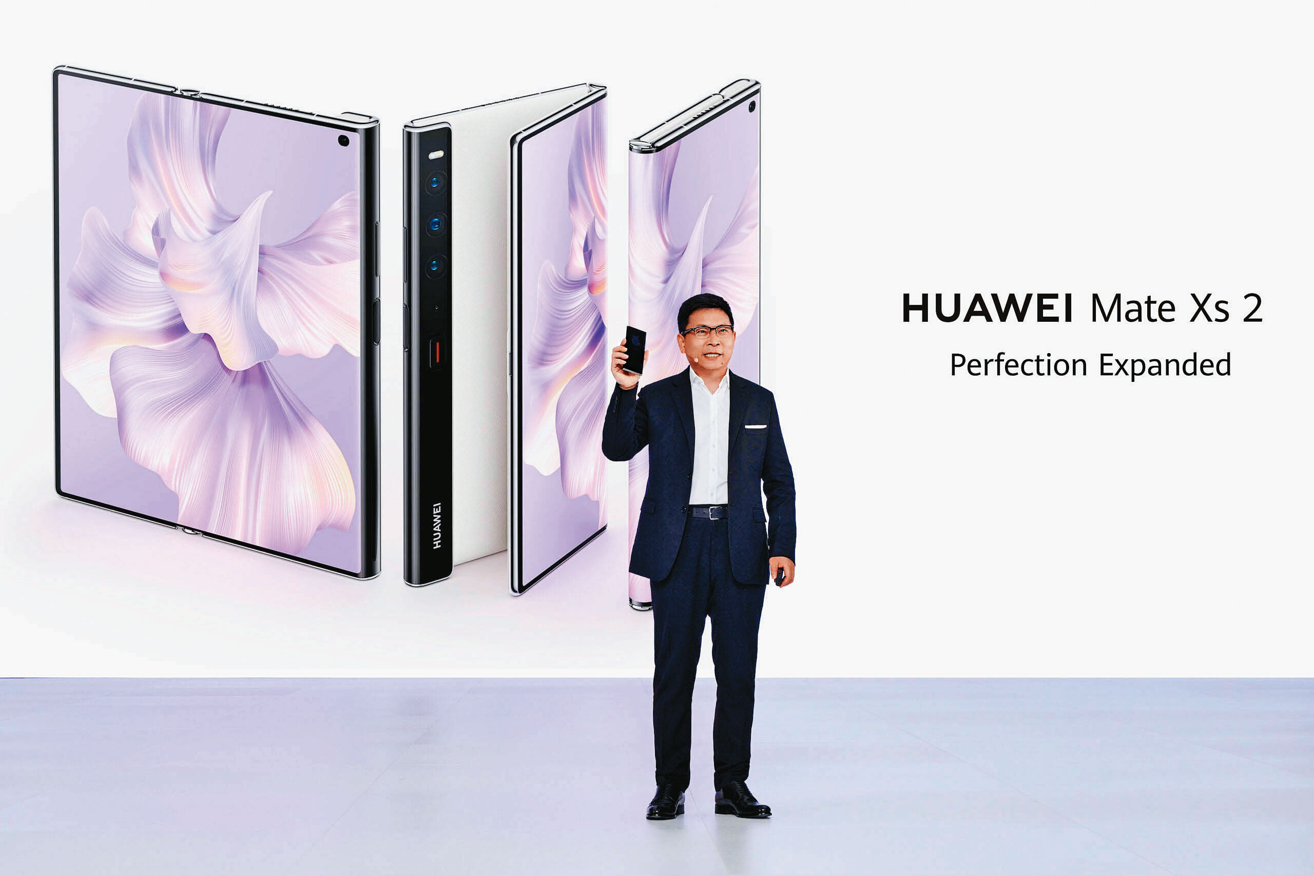 三星摺疊手機一炮而紅，其他廠商也蠢蠢欲動，中國華為腳步最快在當地摺疊手機市場取得領先。（華為提供）