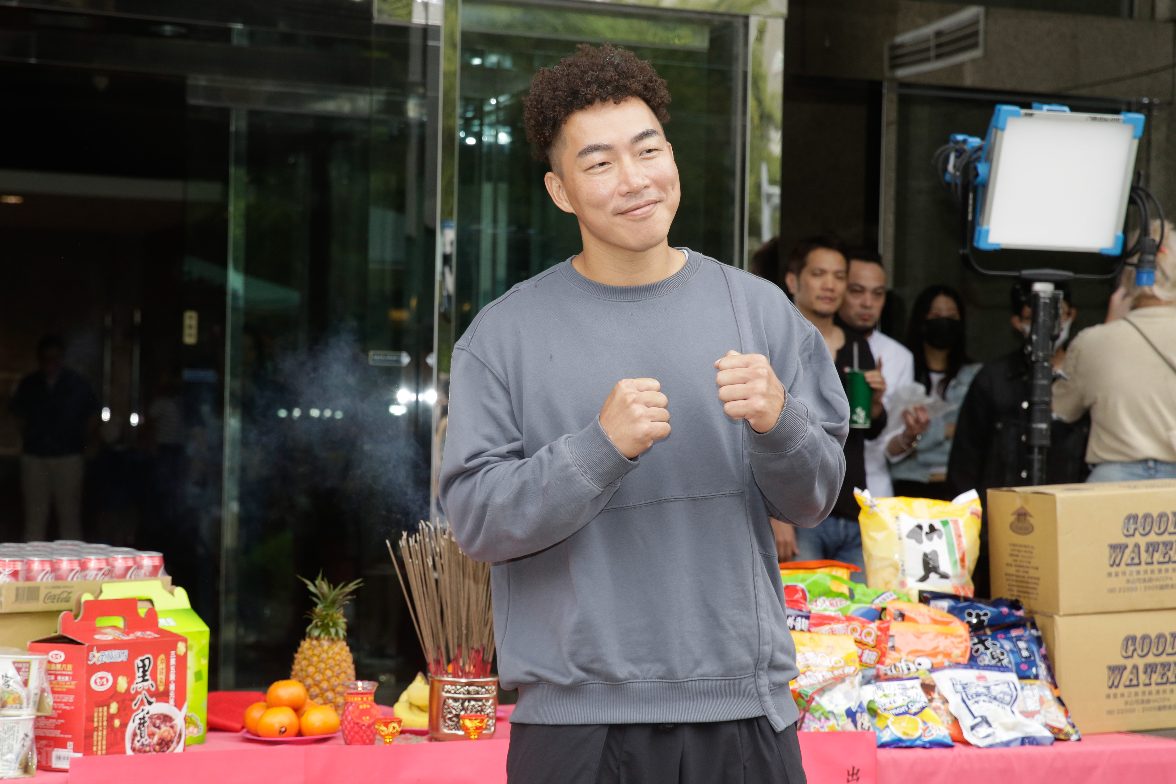 旅美棒球好手郭泓志首度登上大銀幕當電影咖，緊張到沒睡好。