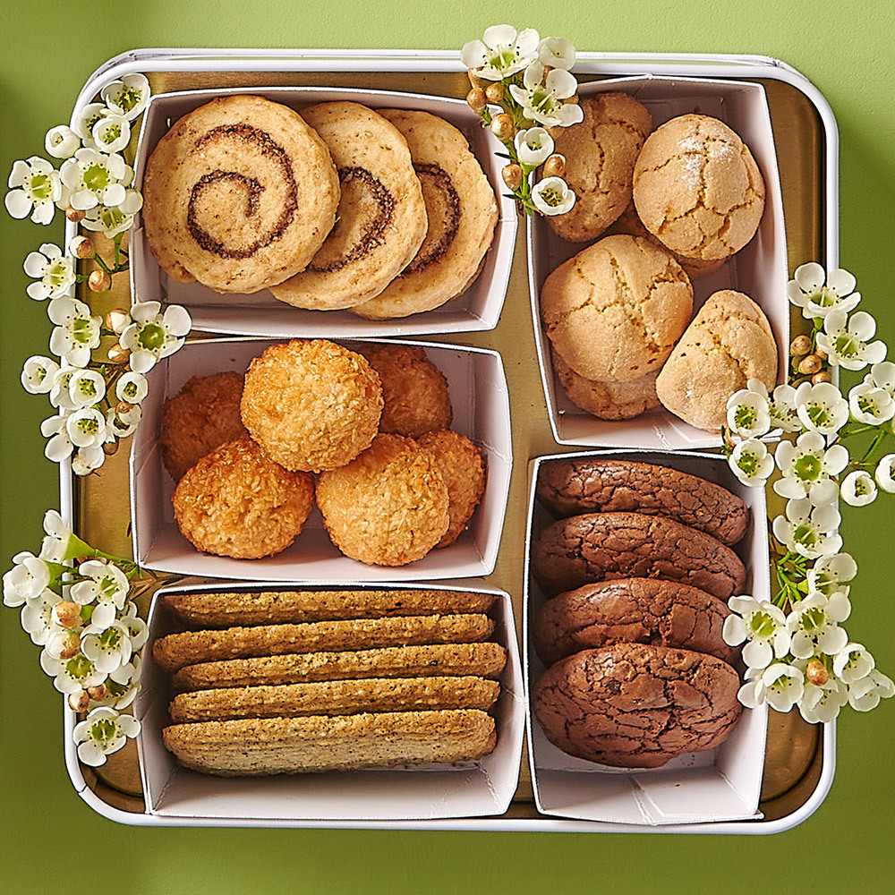 Miss V Bakery特製的5款世界風味餅乾，每一種口味都自成一個小國度。（599元／盒）（愛飯團提供）