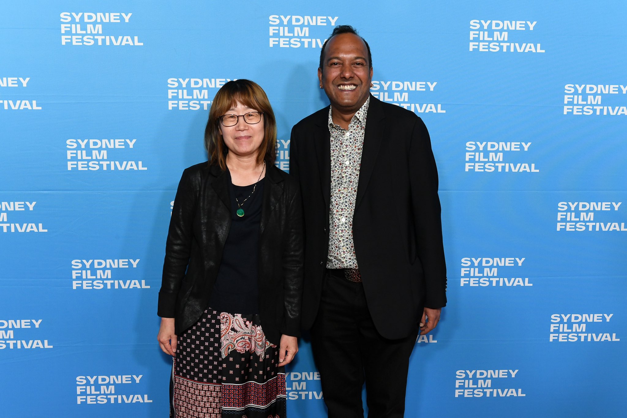 《女影人生》在海內外電影展都受到矚目，申秀媛（左）今年6月也獲邀參加雪梨影展，右為影展總監Nashen Moodley。（翻攝自申秀媛Instagram）