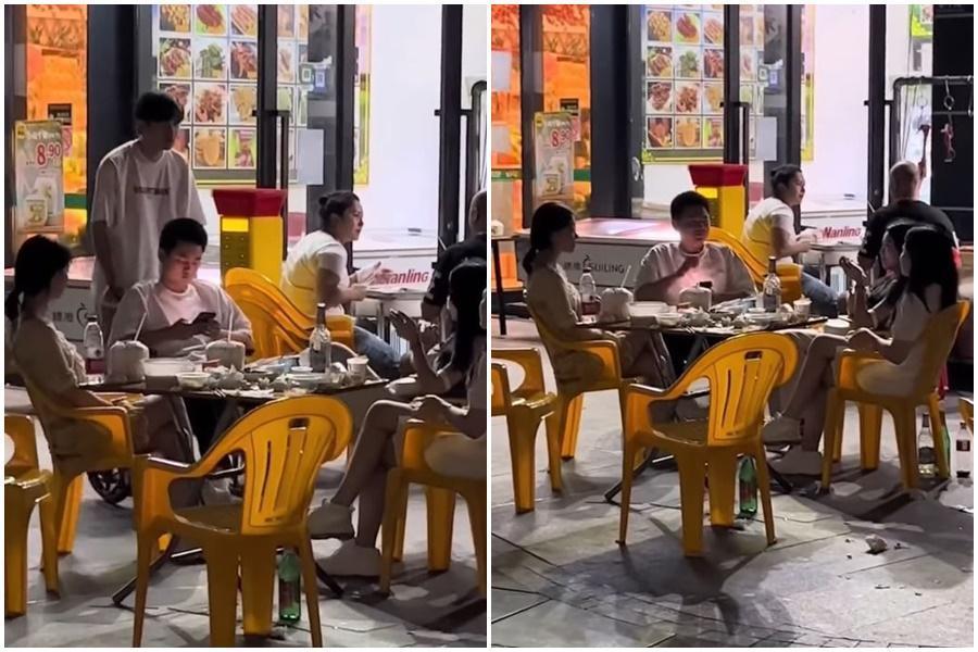 一名腳受傷男子被朋友惡整,搞笑影片一曝光掀討論。(翻攝自臉書爆廢公社公開版)