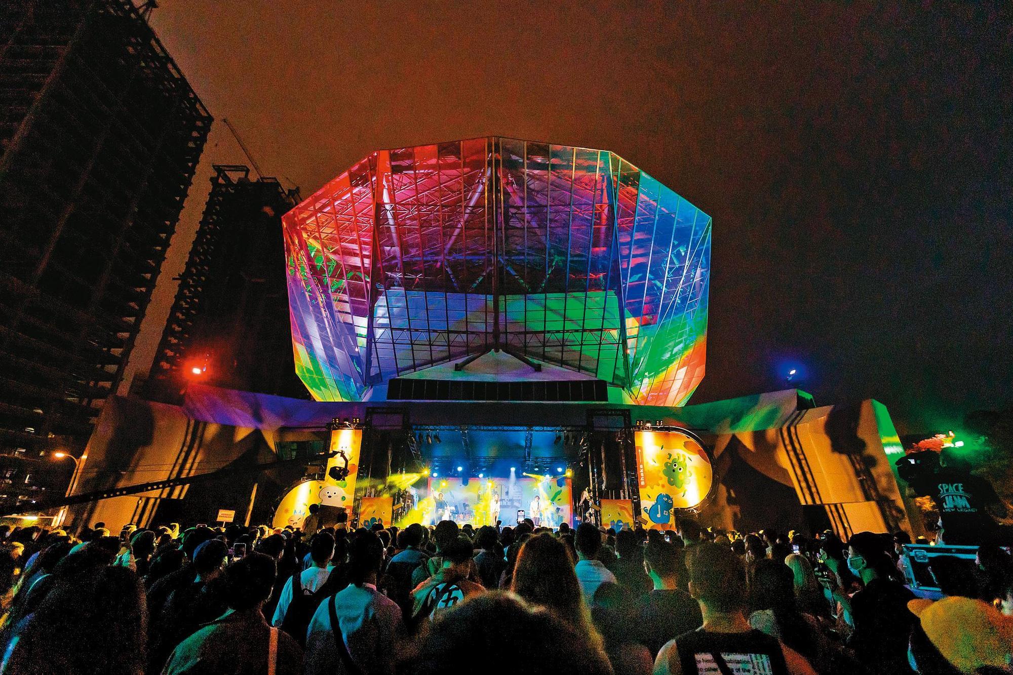 台北市常舉辦不少音樂等藝文活動，蔣萬安主張應擴大舉辦，打造成大型國際會展。圖為台北市流行音樂中心。（翻攝台北流行音樂中心臉書）