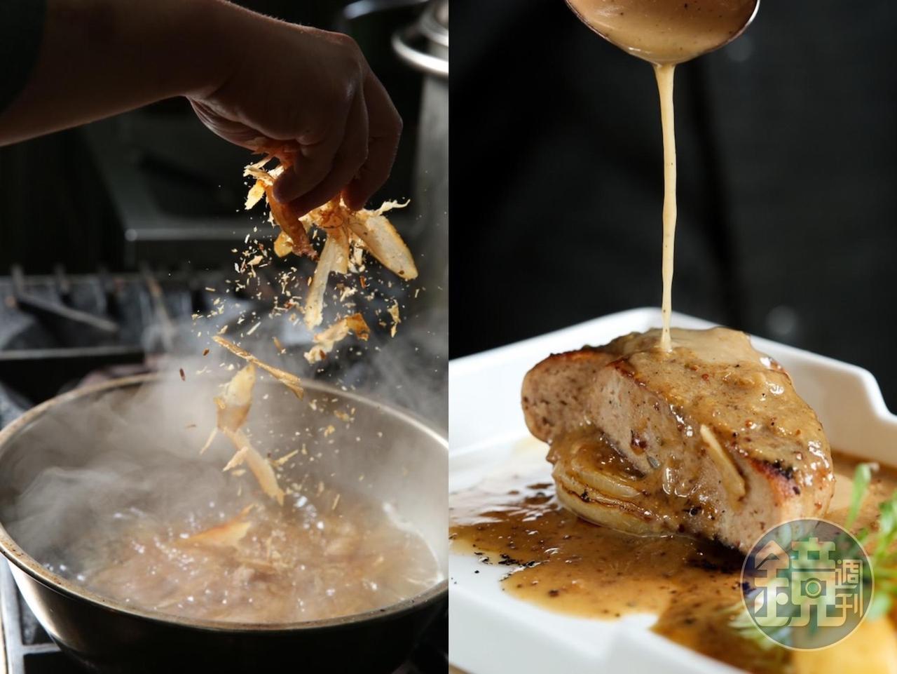虱目魚背肉和烏魚肉從來都不是A咖食材，但經由日式餐酒館「月実柴饗」主廚李家維的加工，讓邊角食材全面升級，展現料理人珍惜食物的全食態度。