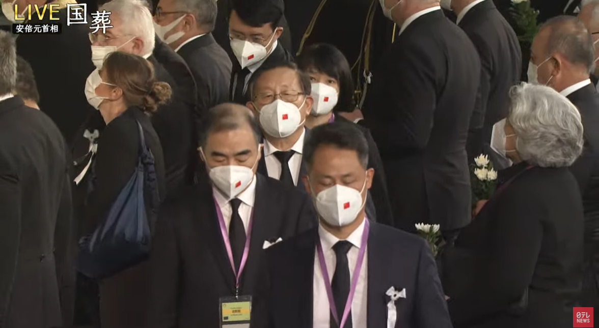中國代表團。(翻自《日本電視台》畫面)