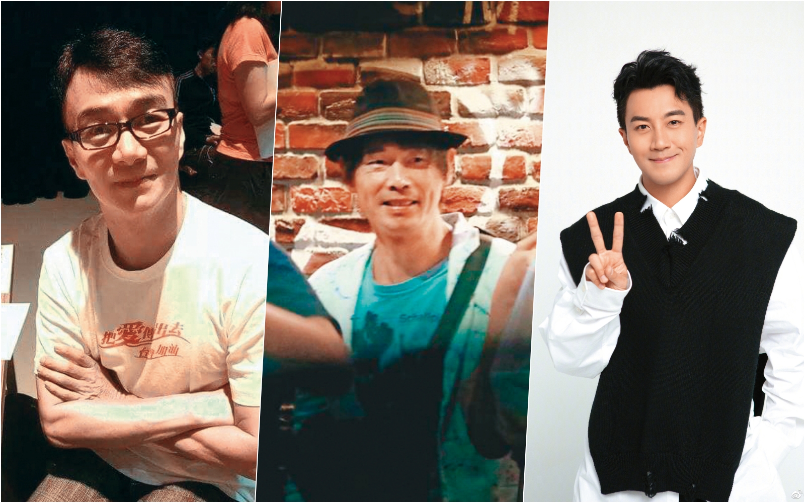 馮光榮（左）自稱去摩鐵聽人妻訴苦；黃品源（中）偷沾小模，他女孩是他「表姪女」；劉愷威（右）聲稱與王鷗在飯店房間只是看劇本而已。（翻攝畫面／本刊資料照）