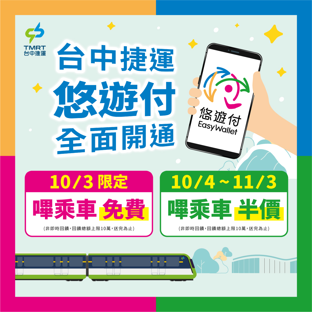 中捷開通「悠遊付」，使用安卓手機的用戶則享有回饋。（悠遊卡公司提供）