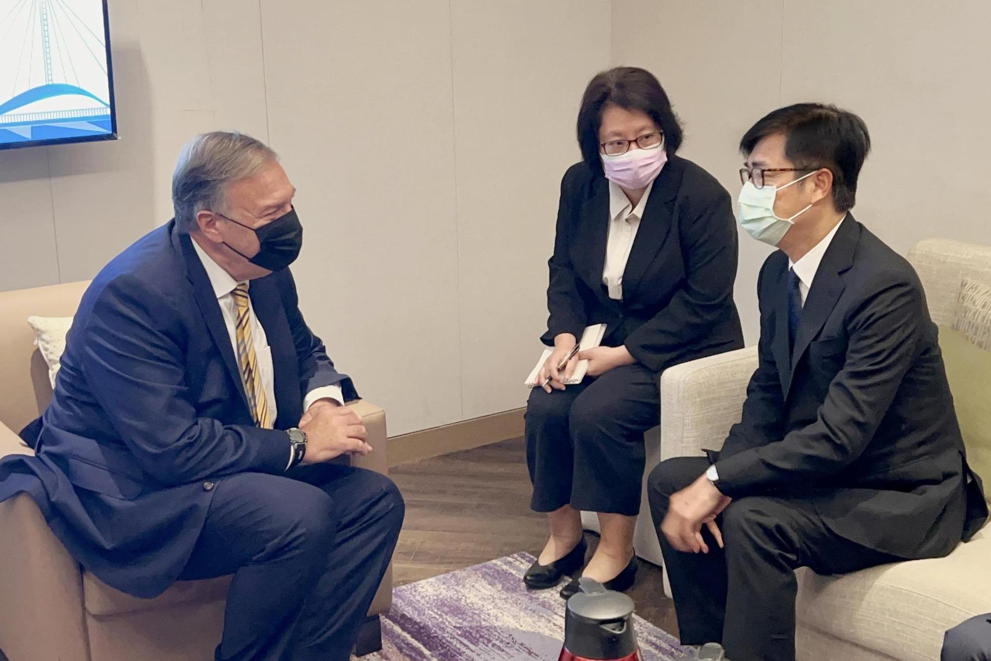 陳其邁表達對蓬佩奧的感謝。（翻攝自陳其邁臉書）