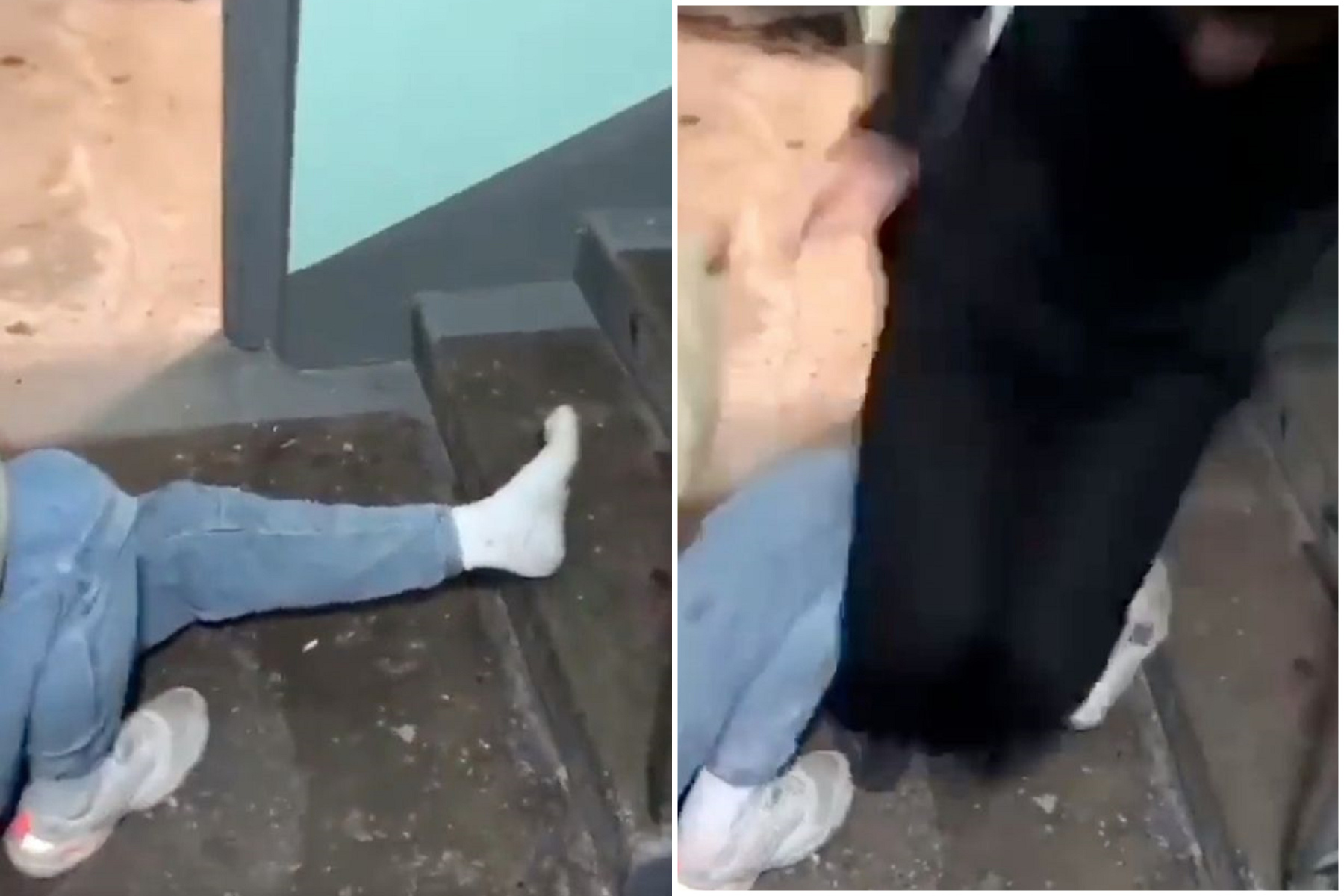 影片慎入！俄男為躲徵召，自廢武功斷腳筋「啪啪」瞬間骨折。（翻自推特）